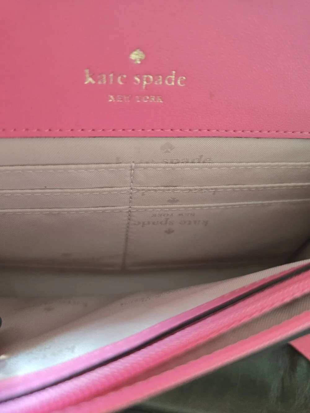 Kate Spade New York Pink Saffiano Leather Crossbody Wallet NWOT